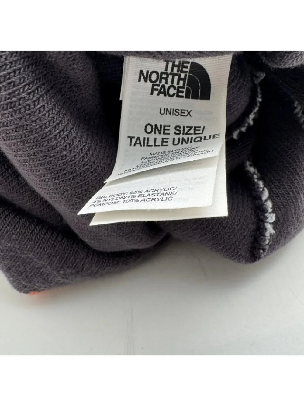 The North Face Beanie Hat Men's One Size Pom Pom Knit Winter Cap Red Black Grey